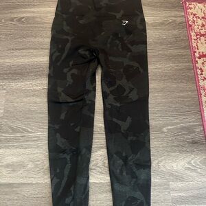 Black Camouflage Seamless Gymshark Leggings